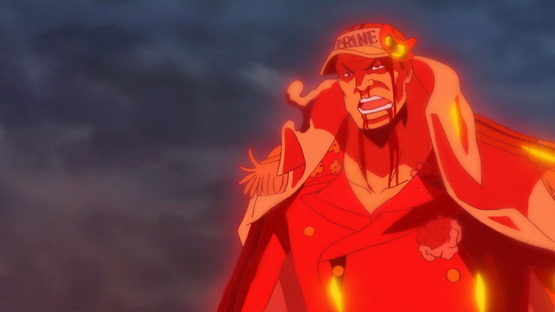 O Insaciável Akainu! Punhos de Lava Atingem Luffy!